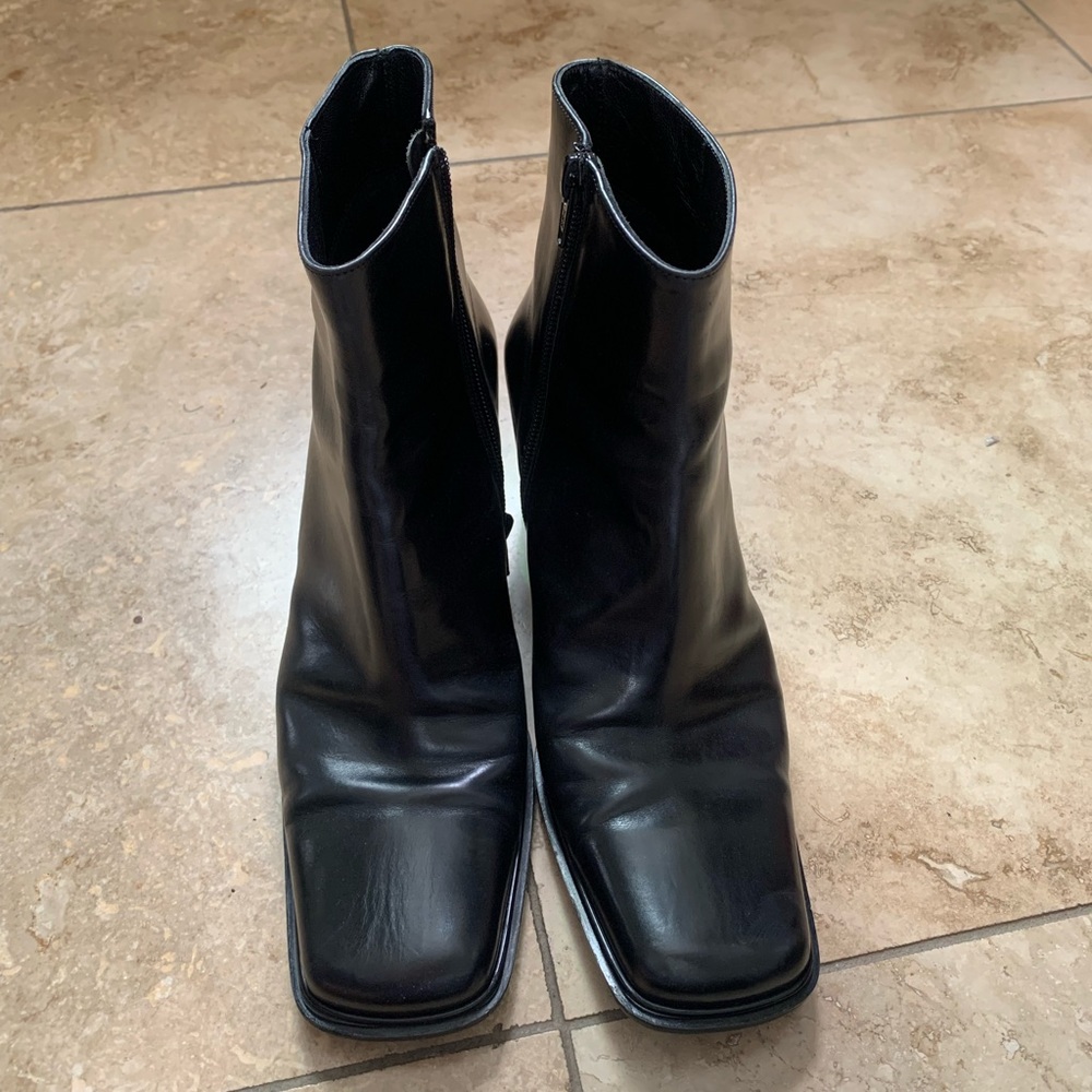 VIA SPIGA square toe leather ankle boots size 7.5 womens - Picture 6 of 6